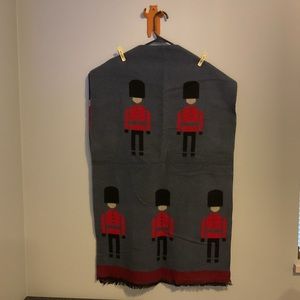 Scarf with cute soldier print